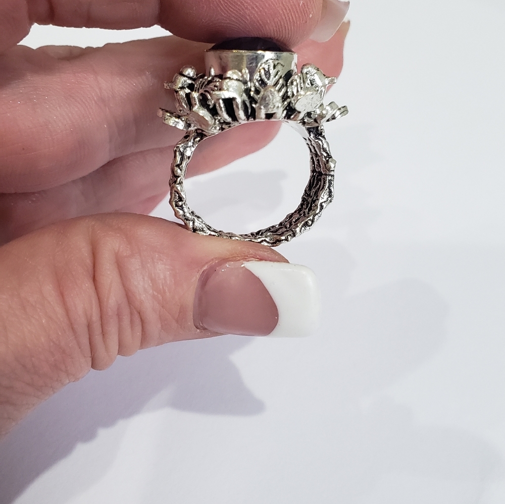 Amethyst Gemstone, 925 Silver Ring - image 7